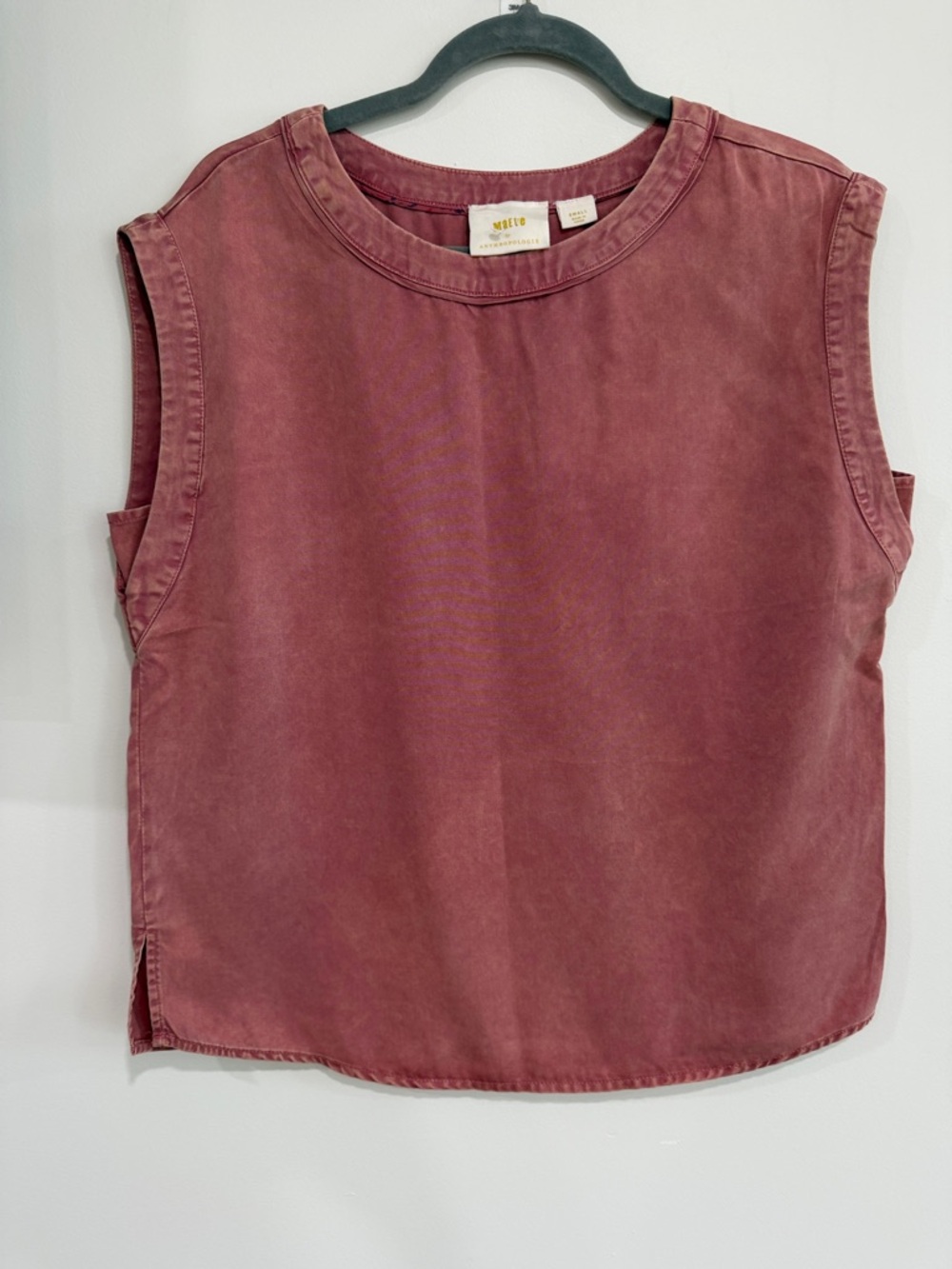 Maeve Sleeveless Washed Tank in Dusty Rose